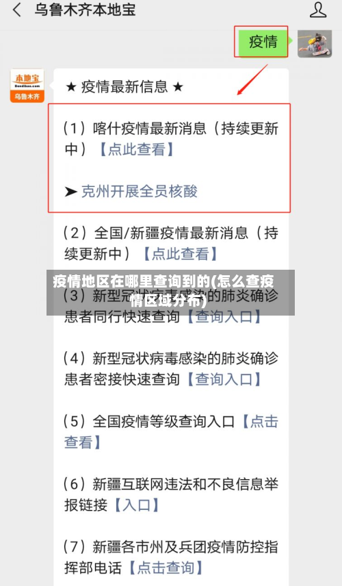 疫情地区在哪里查询到的(怎么查疫情区域分布)