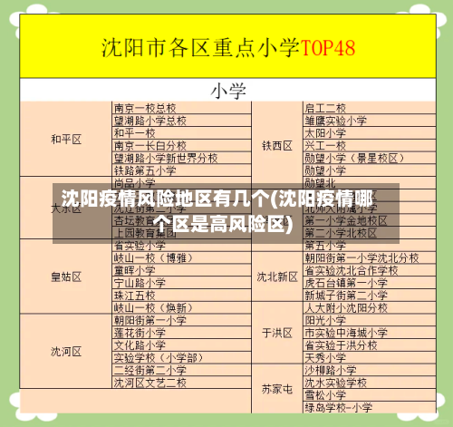 沈阳疫情风险地区有几个(沈阳疫情哪个区是高风险区)