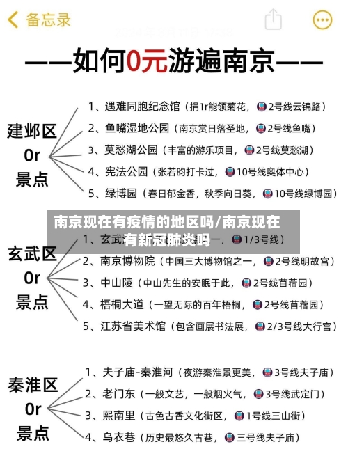 南京现在有疫情的地区吗/南京现在有新冠肺炎吗