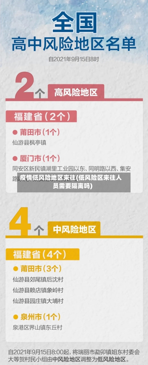 疫情低风险地区来往(低风险区来往人员需要隔离吗)-第2张图片