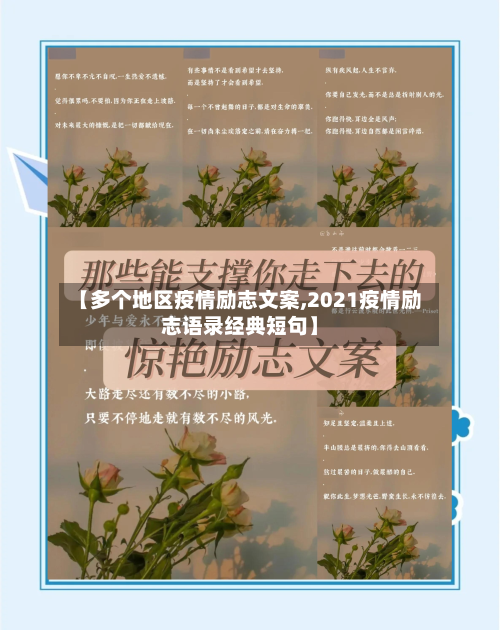 【多个地区疫情励志文案,2021疫情励志语录经典短句】-第3张图片