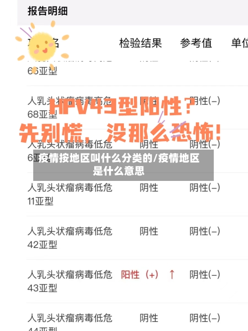 疫情按地区叫什么分类的/疫情地区是什么意思